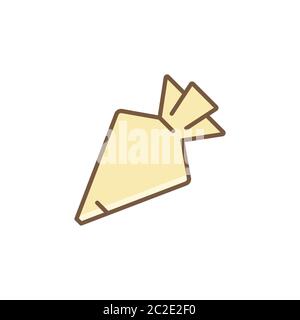 Sac à glace avec symbole d'icône de vecteur de buse isolé sur fond blanc Illustration de Vecteur