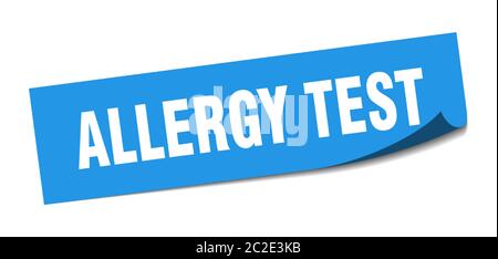 autocollant de test d'allergie. panneau isolé carré de test d'allergie. étiquette de test d'allergie Illustration de Vecteur
