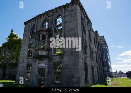 Ruines de l'hôpital de Smallpox de Roosevelt Island Banque D'Images