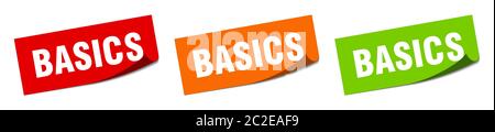 autocollant de base. affiche isolée carrée de base. étiquette de base Illustration de Vecteur