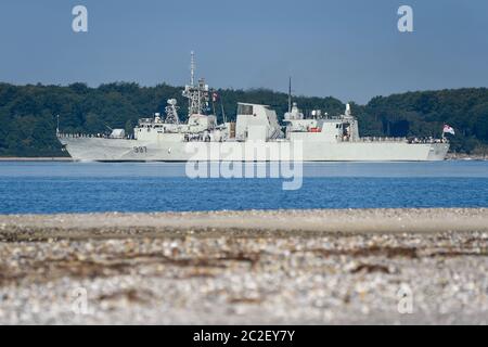 17.06.2020, Kiel, F337 - Frégate 'Fredericton' de la classe canadienne Halifax à la manover de l'OTAN BALTOPS 2020 dans la forde Kiel. | utilisation dans le monde entier Banque D'Images