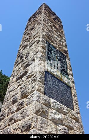 Monument à l'hymne national croate en 1935, Zelenjak érigée. Hrvatsko zagorje, Croatie Banque D'Images