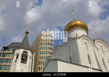 Temple de Saint-Nicolas le Wonderworker à l'avant-poste de Tver. Moscou, Russie Banque D'Images