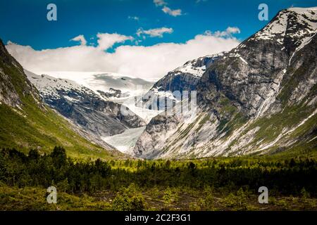 Glacier Nigardsbreen Jostedal en Norvège Banque D'Images