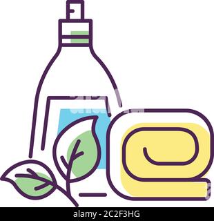 Centre de beauté et de santé icône de couleur RVB Illustration de Vecteur