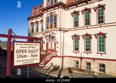 Le Musée scolaire de la quatrième paroisse à Virginia City, Nevada, États-Unis Banque D'Images