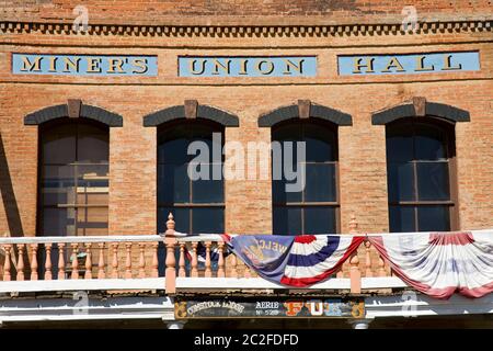 Miner's Union Hall à Virginia City, Nevada, USA Banque D'Images