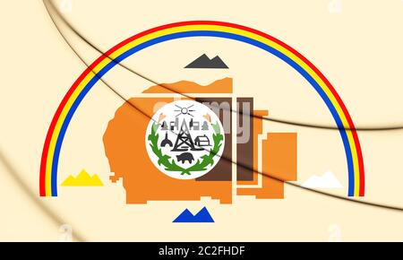 3D Drapeau de la Nation Navajo. 3D Illustration. Banque D'Images