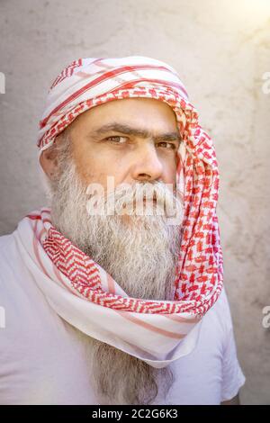 portrait traditionnel d'homme arabe Banque D'Images