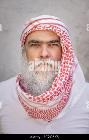 portrait traditionnel d'homme arabe Banque D'Images