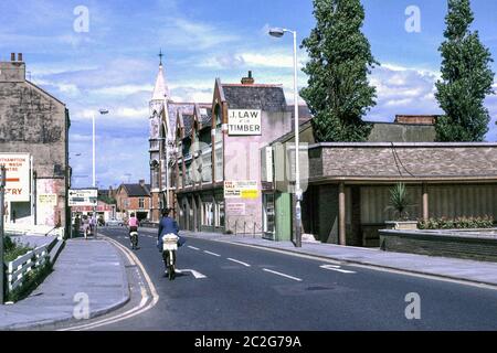 Abington Square et Kettering Road, Northampton en 1974 Banque D'Images