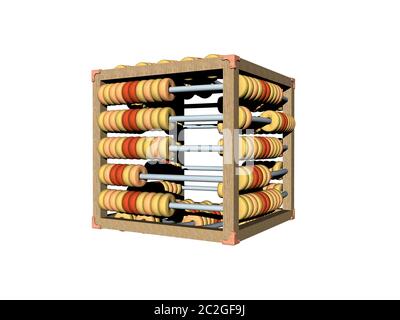 Cube d'Abacus à compter et à jouer Banque D'Images