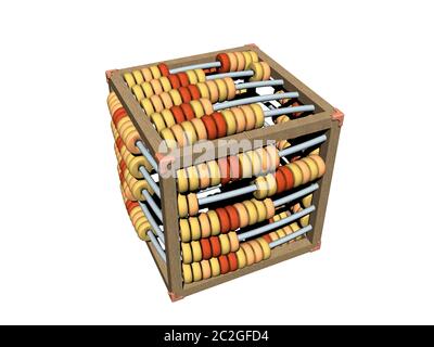 Cube d'Abacus à compter et à jouer Banque D'Images
