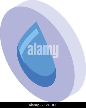 Icône d'usine de recyclage du filtre à eau, style isométrique Illustration de Vecteur