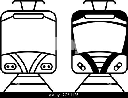 Train, Rail icône Design Vector Art Illustration Illustration de Vecteur