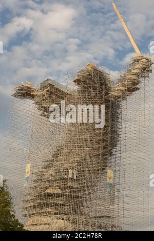 Volgograd, Russie, août 2019 mère patrie monument Volgograd Mamaev Kurgan.Monument under REC Banque D'Images