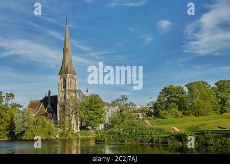 L'église Saint-Alban, souvent appelée localement simplement l'église anglaise de Copenhague Banque D'Images