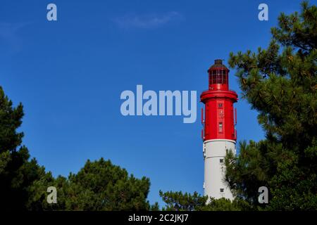 Le phare du Cap Ferret, qui surplombe la baie d'Arcachon et l'océan Atlantique, Gironde, Aquitaine, France, reconstruit en 1947 Banque D'Images