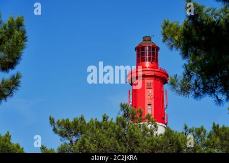 Le phare du Cap Ferret, qui surplombe la baie d'Arcachon et l'océan Atlantique, Gironde, Aquitaine, France, reconstruit en 1947 Banque D'Images