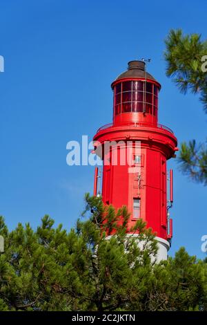 Le phare du Cap Ferret, qui surplombe la baie d'Arcachon et l'océan Atlantique, Gironde, Aquitaine, France, reconstruit en 1947 Banque D'Images