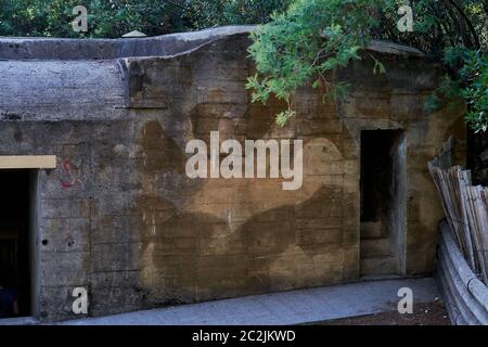 Blockhaus restauré à côté du phare de Cap Ferret datant de la Seconde Guerre mondiale Banque D'Images