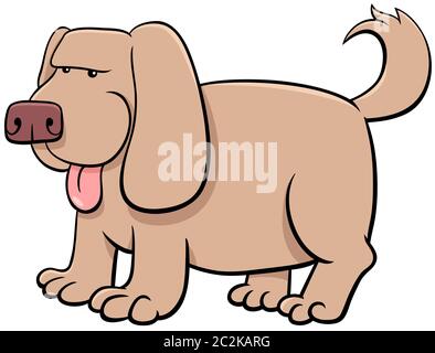 dessin animé beige chien personnage animal bande dessinée Banque D'Images