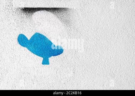 Symbole d'Elf sur le mur. Contexte entièrement éditables. Il peut être utilisé comme une invitation à une fête, de l'alimentation menu, affiche, papier peint, design t-shirts et plus encore. Banque D'Images