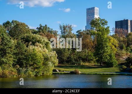 Couleur du début de l'automne dans Central Park North Banque D'Images