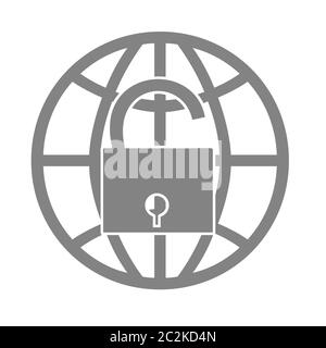 une icône de cadenas Banque D'Images