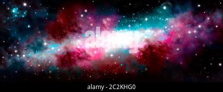 La naissance de la galaxie. Étoiles brillantes. Nébuleuse de l'étoile. Amas d'étoiles. La nuit ciel étoilé. Arrière-plan de l'espace. Spase. L'univers. Banque D'Images