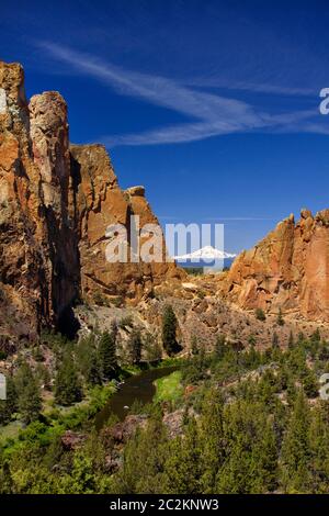 Parc national Smith Rock, Terrebonne, Oregon, États-Unis Banque D'Images