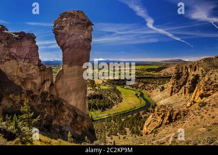 Parc national Smith Rock, Terrebonne, Oregon, États-Unis Banque D'Images