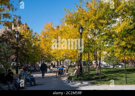 Couleur du feuillage d'automne de Greenwich Village dans Lower Manhattan Banque D'Images