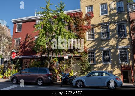 Couleur du feuillage d'automne de Greenwich Village dans Lower Manhattan Banque D'Images