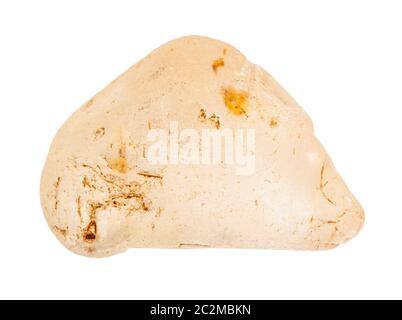 Gros plan de l'échantillon de minéraux naturels de la collection géologique - pierre gemme tumultueuse Topaz isolée sur fond blanc Banque D'Images