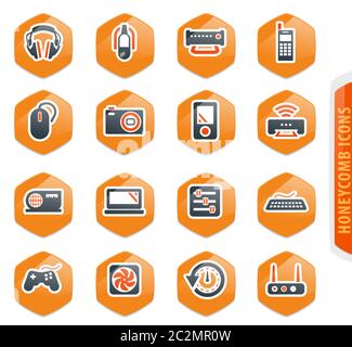 Vector icons périphériques pour la conception d'interface utilisateur Banque D'Images
