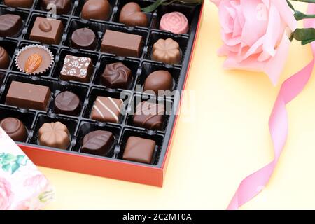 Boîte de chocolat pour l'image de la Saint-Valentin japonaise Banque D'Images