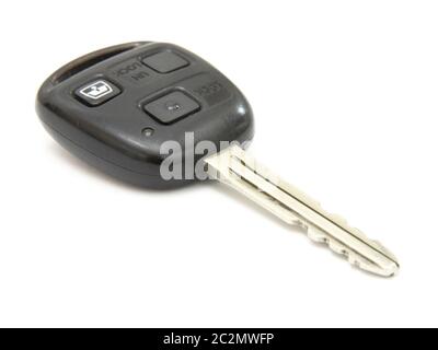 Clé de voiture, l'objet isolé sur fond blanc . Banque D'Images