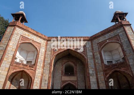 porte ouest du complexe de la tombe de humayun à new delhi, inde Banque D'Images