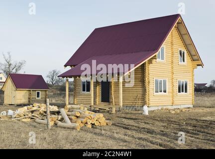 Une petite maison en bois Banque D'Images