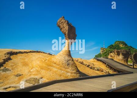 Queen Head à Yehliu Geopark, nouvelle ville de taipei, taïwan Banque D'Images