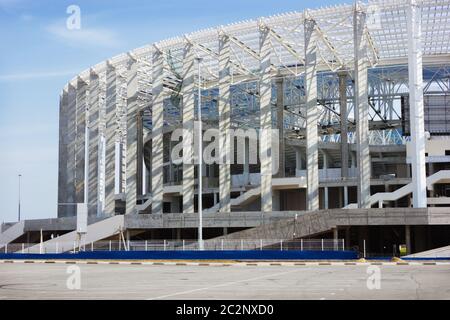 Construction de stadium à Nizhny Novgorod Banque D'Images