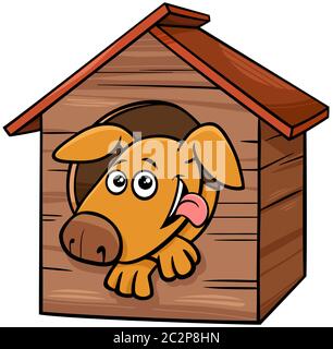 personnage animal de chien de dessin animé dans la colombe Banque D'Images