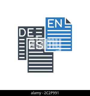 Icône de glyphe de vecteur de langue Illustration de Vecteur
