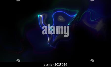 Réflexion de lumières colorées clignotantes dans le plasma. Arrière-plan abstrait généré par ordinateur. rendu 3d Banque D'Images