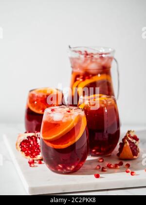 Sangria d'hiver et fond de noël, espace d'imitation Banque D'Images