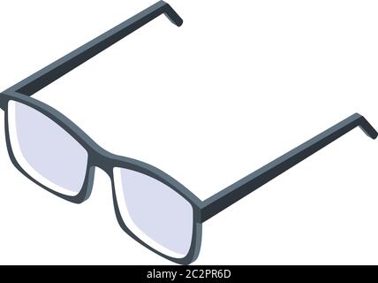 Icône de lunettes pour étudiants, style isométrique Illustration de Vecteur