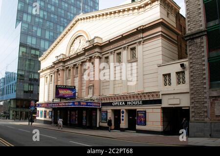 Retour à l'exposition future de marqueterie à l'Opéra Théâtre Quay Street Manchester UK Banque D'Images