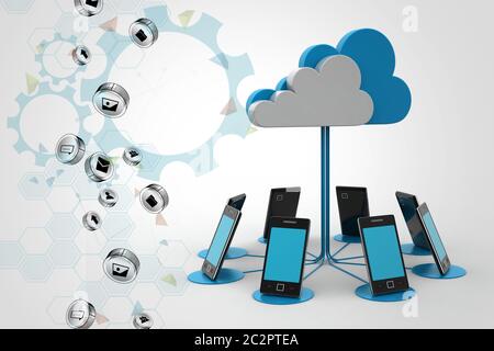 Dispositifs cloud computing Concepts Banque D'Images
