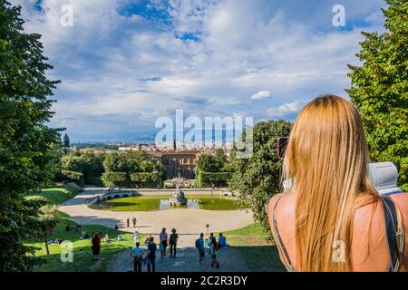 Jardins de Boboli à Florence Italie Banque D'Images